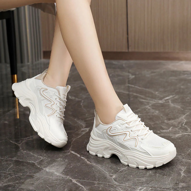 Damen Chunky Sneakers mit atmungsaktiver Mesh-Oberfläche und komfortabler Dämpfung Heidi Mode - Image 4