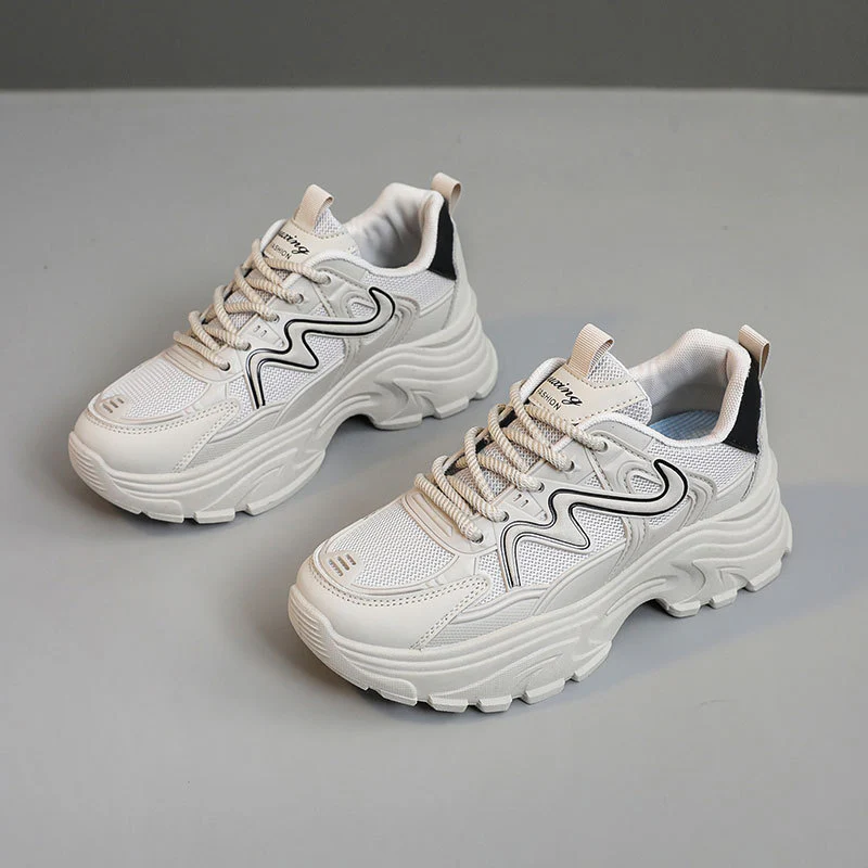 Damen Chunky Sneakers mit atmungsaktiver Mesh-Oberfläche und komfortabler Dämpfung Heidi Mode - Image 6