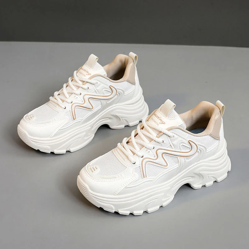 Damen Chunky Sneakers mit atmungsaktiver Mesh-Oberfläche und komfortabler Dämpfung Heidi Mode - Image 8