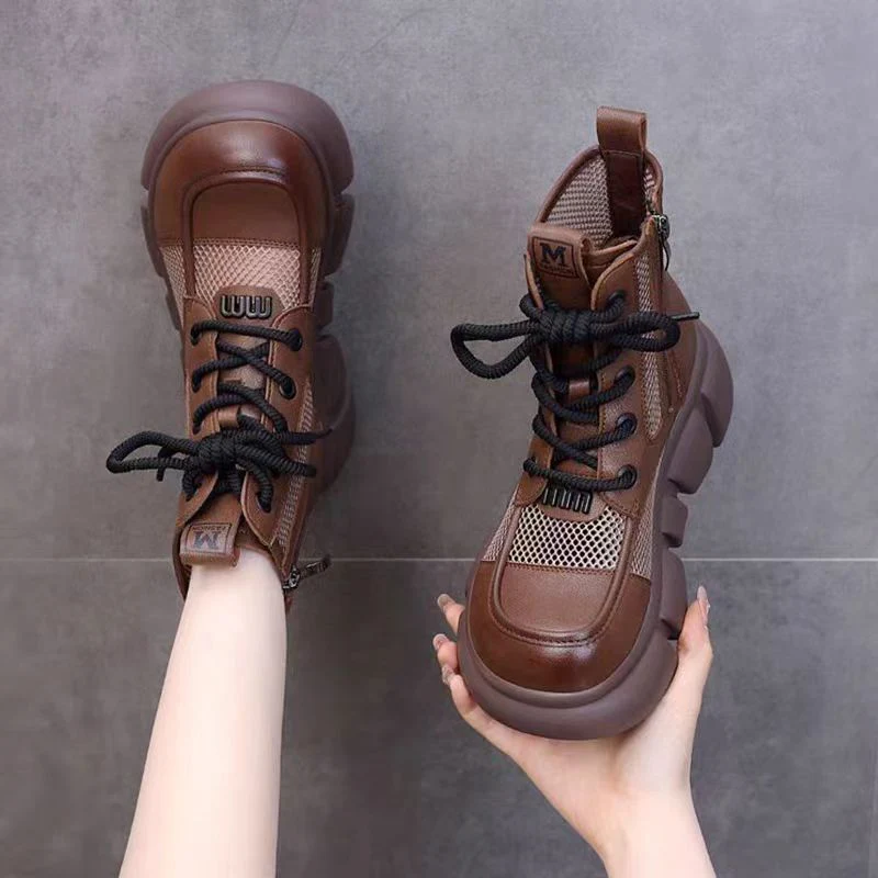 Damen Chunky Sneakers mit atmungsaktiver Mesh-Oberfläche und robuster Sohle Heidi Mode - Image 4
