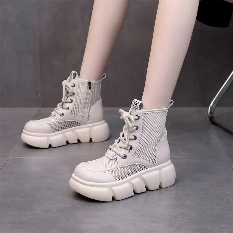 Damen Chunky Sneakers mit atmungsaktiver Mesh-Oberfläche und robuster Sohle Heidi Mode - Image 6