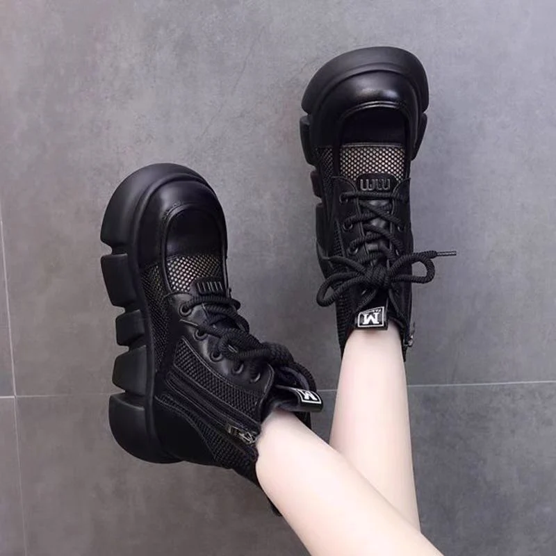 Damen Chunky Sneakers mit atmungsaktiver Mesh-Oberfläche und robuster Sohle Heidi Mode - Image 7