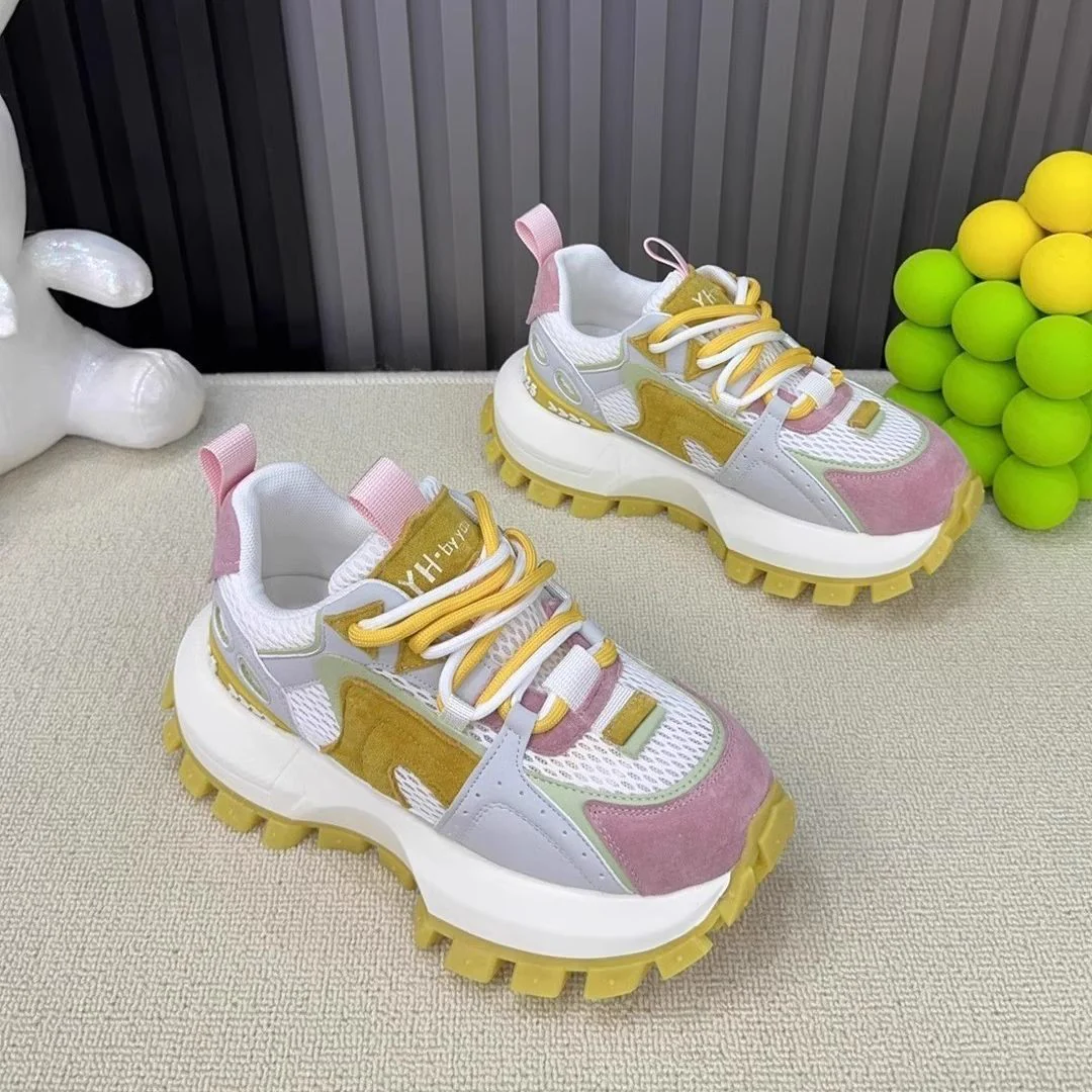 Damen Chunky Sneakers mit atmungsaktiver Mesh-Oberfläche und rutschfester Profilsohle Heidi Mode - Image 3
