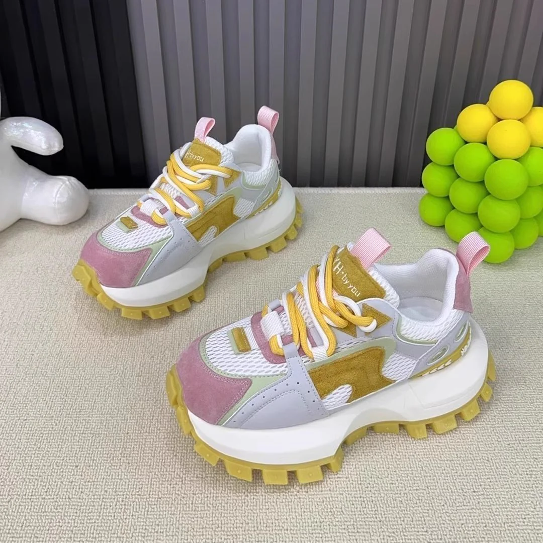 Damen Chunky Sneakers mit atmungsaktiver Mesh-Oberfläche und rutschfester Profilsohle Heidi Mode - Image 7