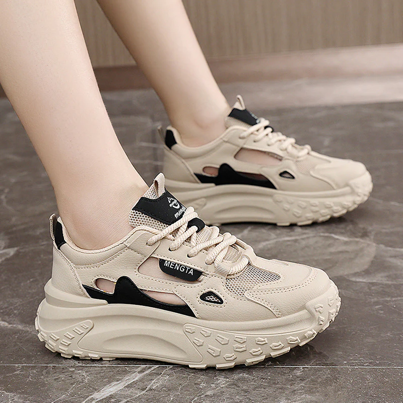 Damen Chunky Sneakers mit atmungsaktiver Oberstruktur und rutschfester Sohle Heidi Mode - Image 4