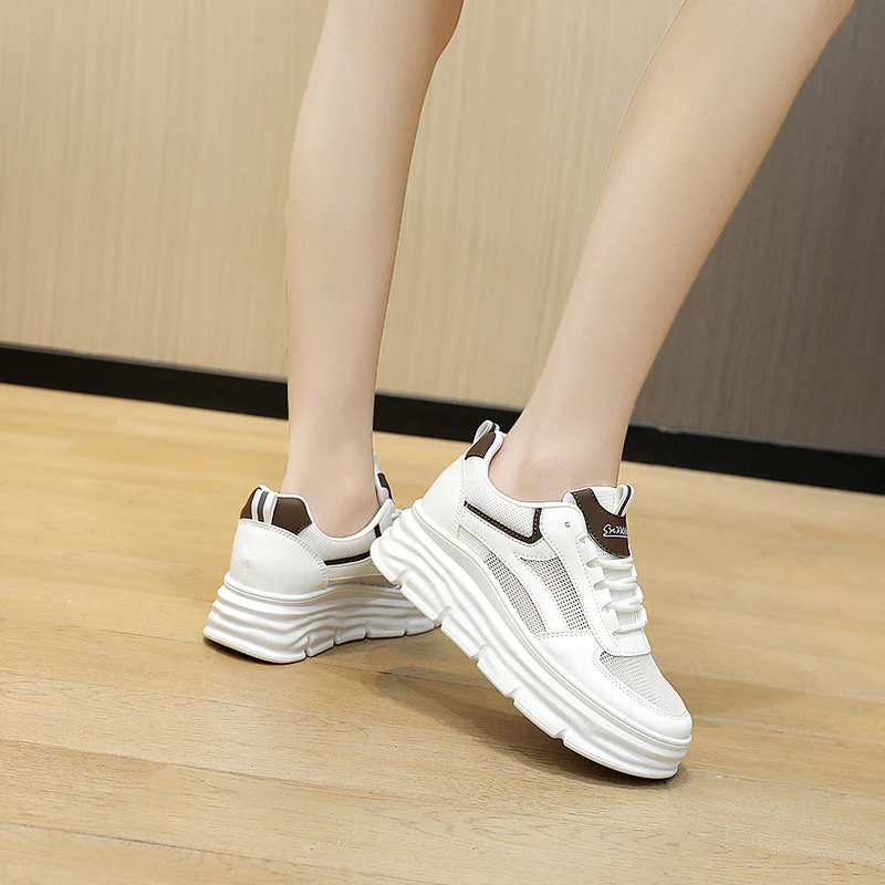 Damen Chunky Sneakers mit dämpfender Sohle und atmungsaktiver Oberflächenstruktur Heidi Mode - Image 4
