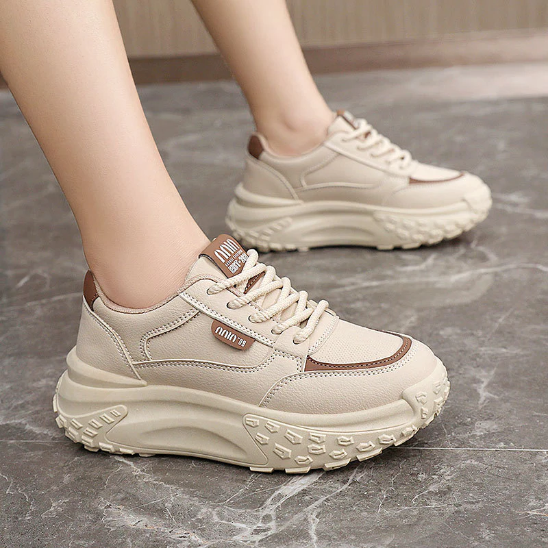 Damen Chunky Sneakers mit dämpfender Sohle und atmungsaktiver Obermaterialstruktur Heidi Mode - Image 3
