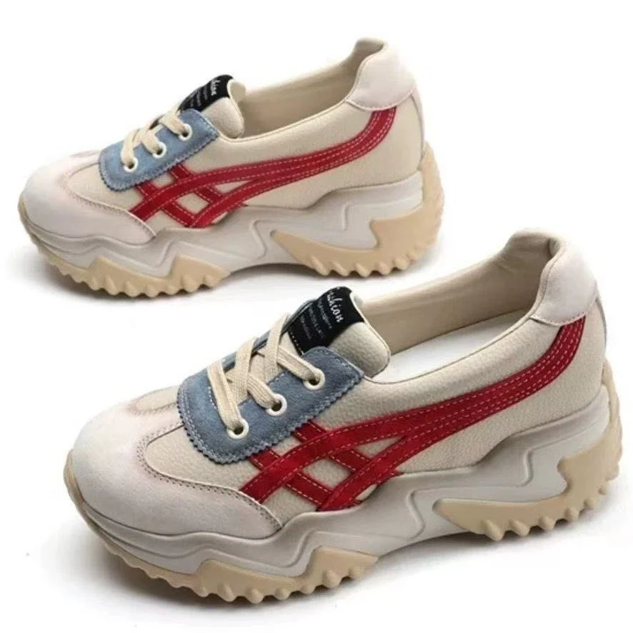 Damen Chunky Sneakers mit ergonomischem Sohlenprofil und atmungsaktivem Obermaterial Heidi Mode