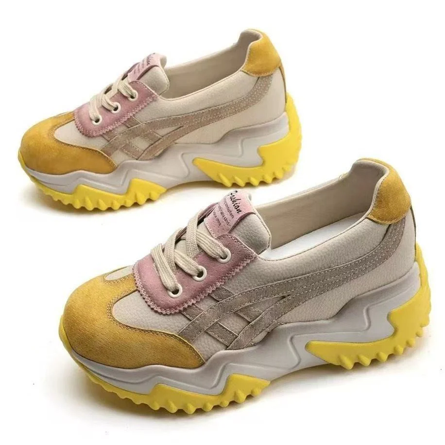 Damen Chunky Sneakers mit ergonomischem Sohlenprofil und atmungsaktivem Obermaterial Heidi Mode - Image 3