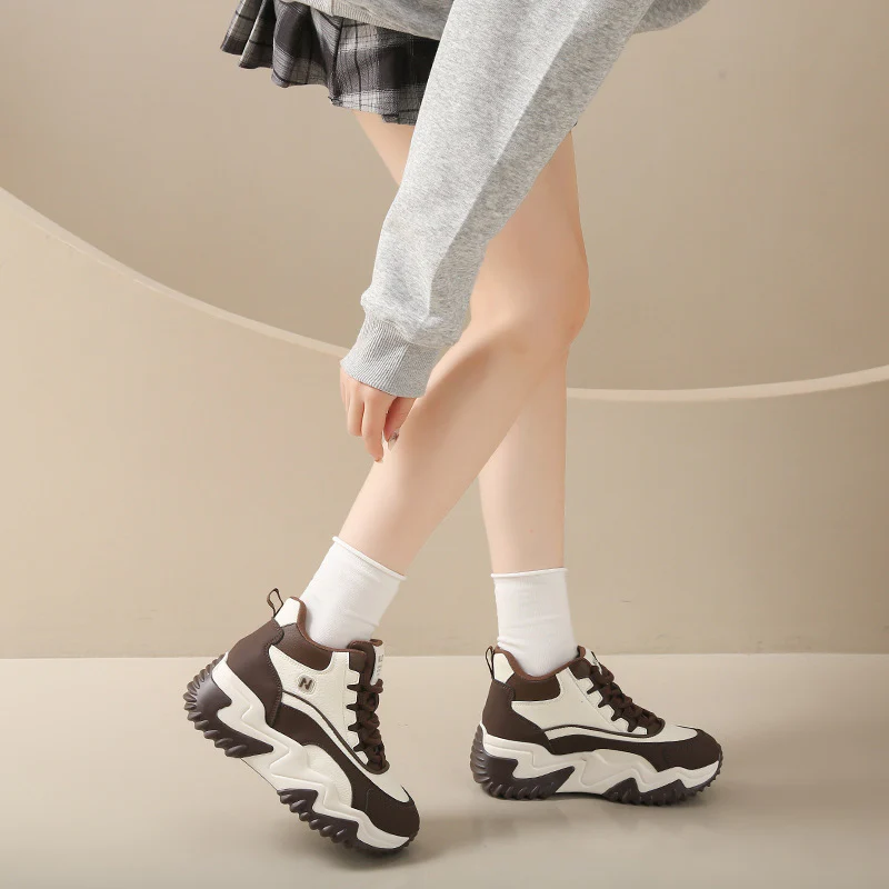 Damen Chunky Sneakers mit hohem Schaft und sportlichem Design Heidi Mode - Image 3