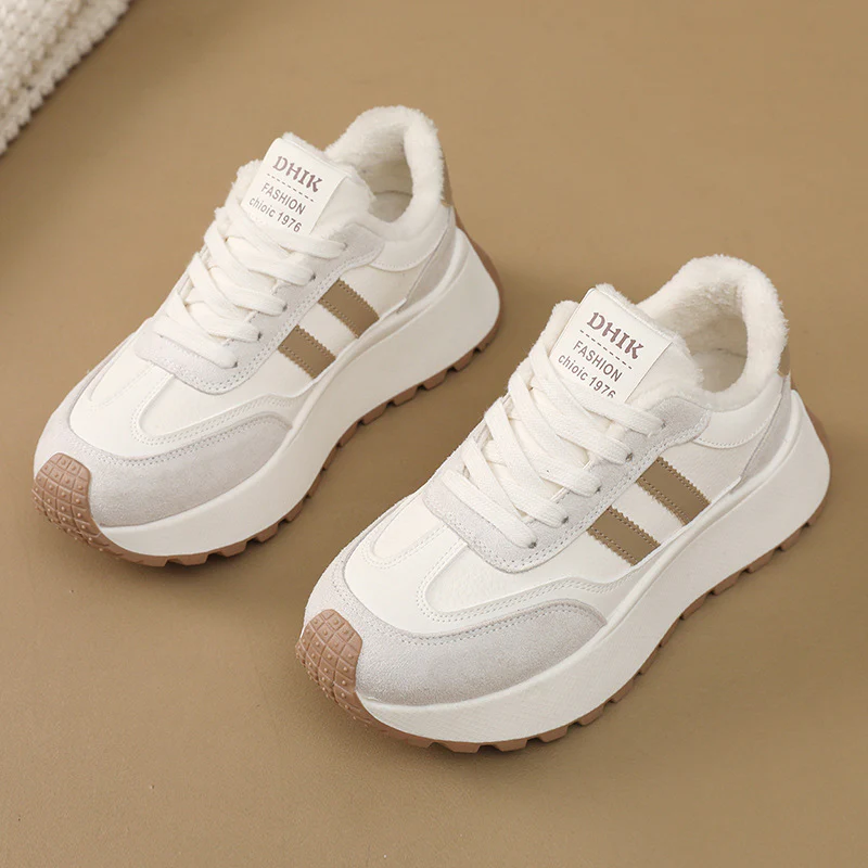 Damen Chunky Sneakers mit kuscheligem Innenfutter und rutschfester Sohle Heidi Mode - Image 2