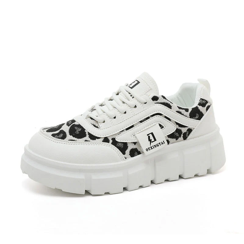 Damen Chunky Sneakers mit lässigem Leoparden-Design und komfortabler Dämpfung Heidi Mode - Image 2