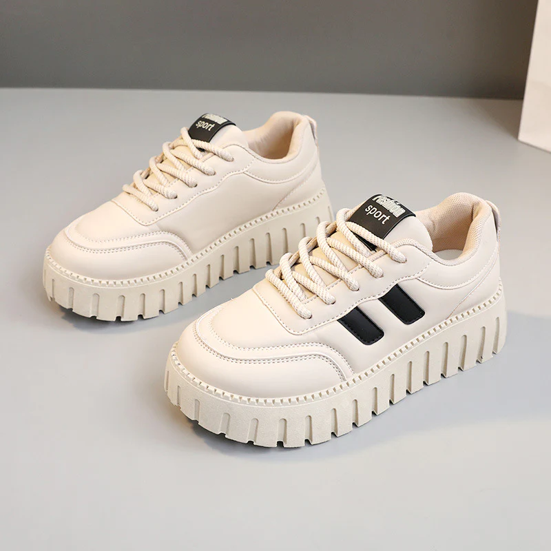 Damen Chunky Sneakers mit rutschfester Laufsohle und gepolstertem Innenfutter Heidi Mode - Image 2