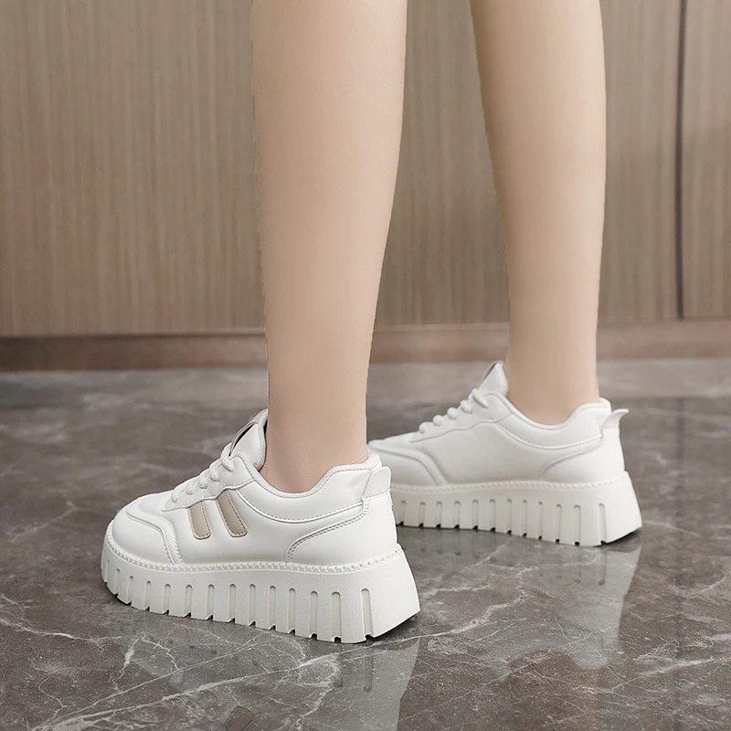 Damen Chunky Sneakers mit rutschfester Laufsohle und gepolstertem Innenfutter Heidi Mode - Image 3