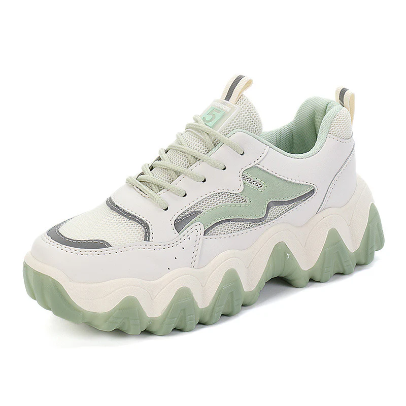 Damen Chunky Sneakers mit rutschfester Sohle und atmungsaktivem Obermaterial Heidi Mode - Image 7