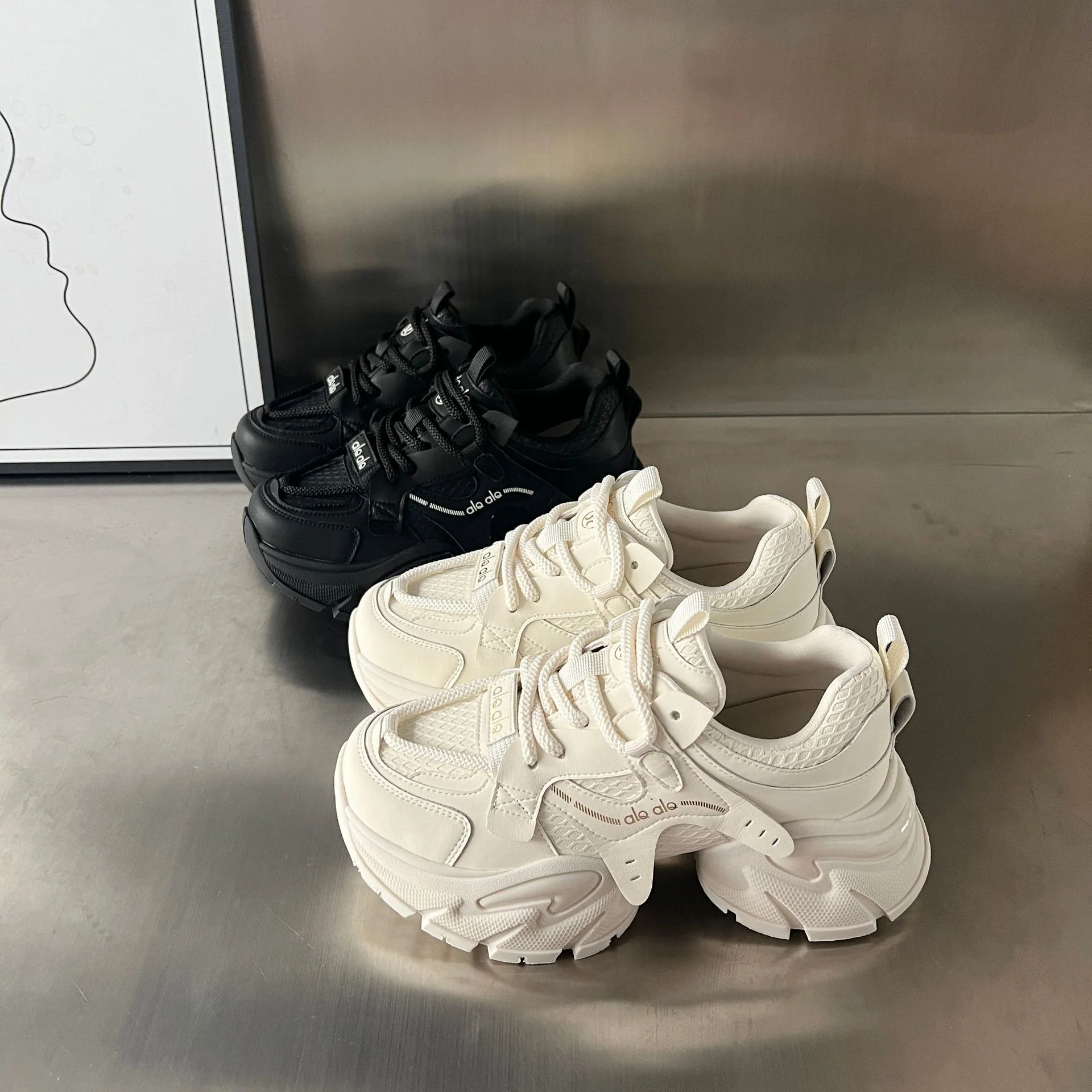 Damen Chunky Sneakers mit verstärkter Sohle und atmungsaktivem Mesh-Heidi Mode - Image 3
