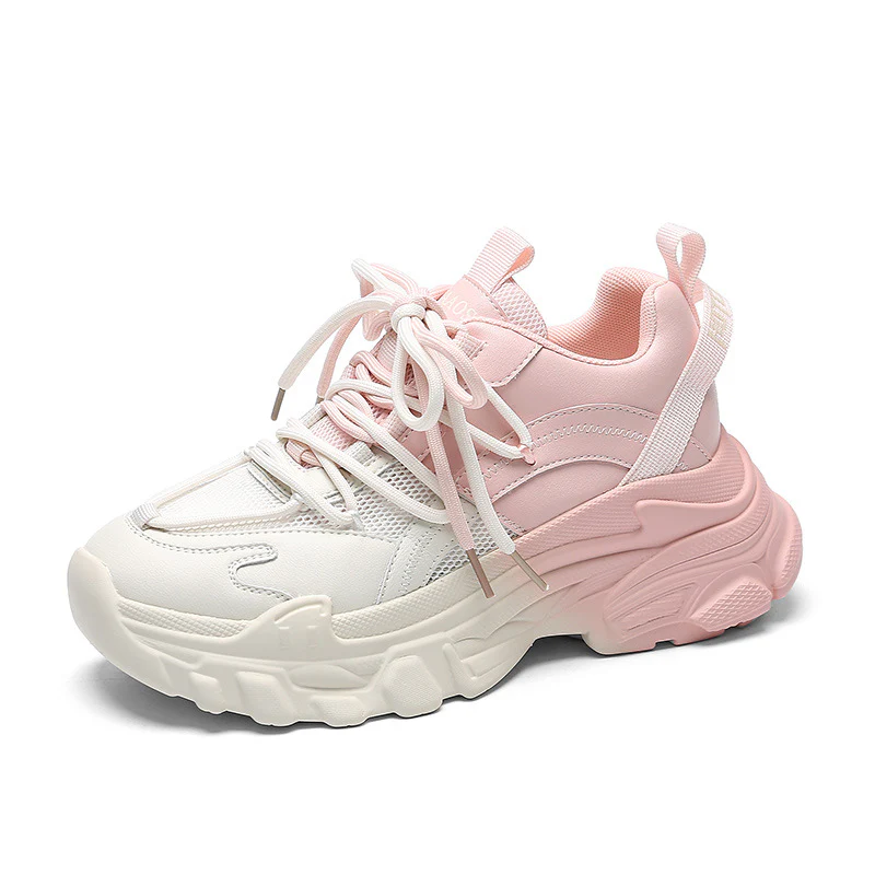 Damen Chunky Sport-Sneaker mit atmungsaktivem Obermaterial und elastischem Schnürsystem Heidi Mode - Image 6