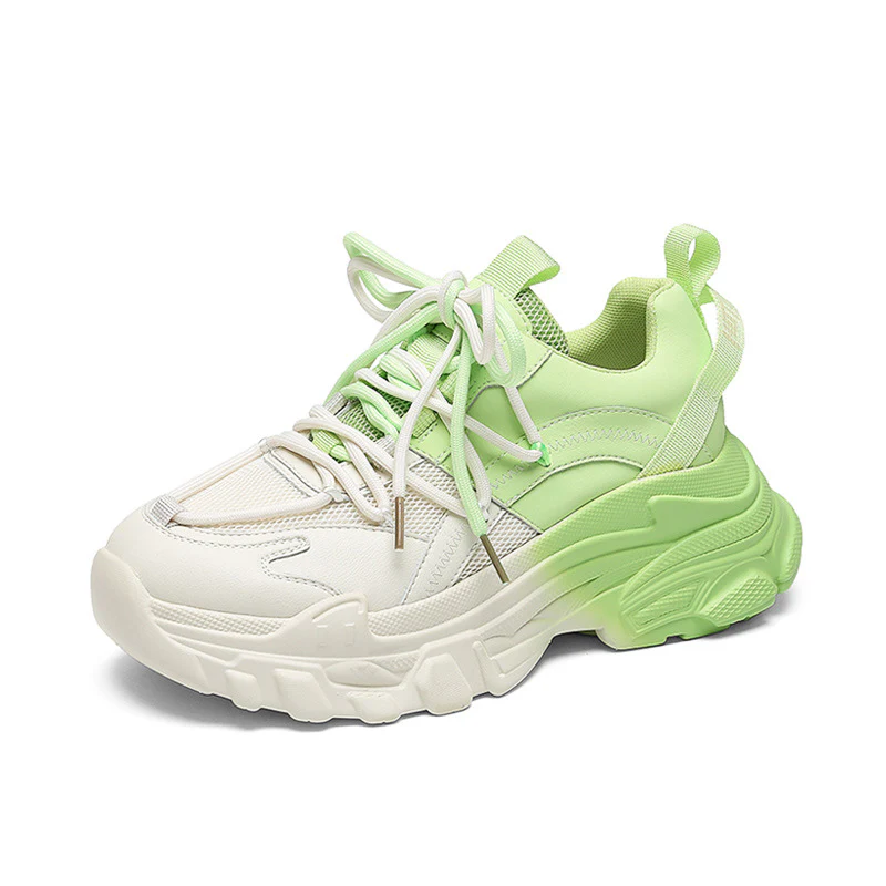 Damen Chunky Sport-Sneaker mit atmungsaktivem Obermaterial und elastischem Schnürsystem Heidi Mode - Image 7