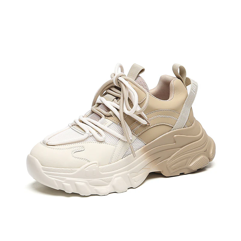 Damen Chunky Sport-Sneaker mit atmungsaktivem Obermaterial und elastischem Schnürsystem Heidi Mode - Image 8