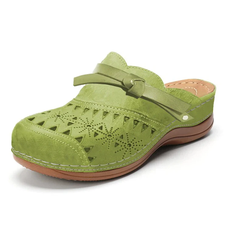 Damen Clogs mit durchbrochenem Obermaterial und komfortabler Fußbettgestaltung Heidi Mode - Image 9