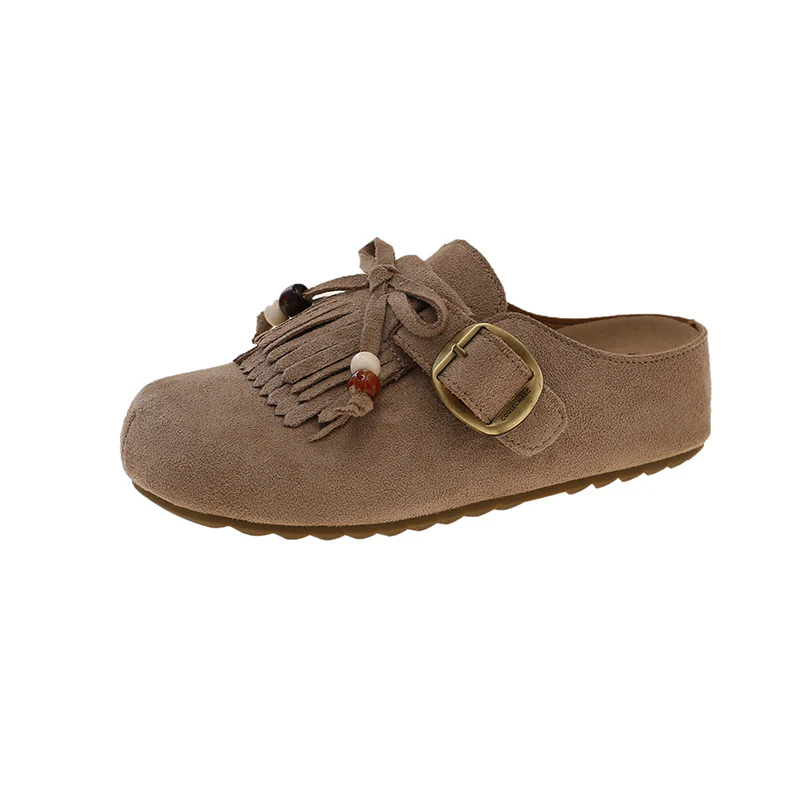Damen Clogs mit fransigem Design und eleganter Schnalle Heidi Mode - Image 8