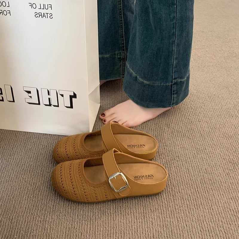 Damen Clogs mit modischem Riemen und atmungsaktiver Oberflächenstruktur Heidi Mode - Image 4