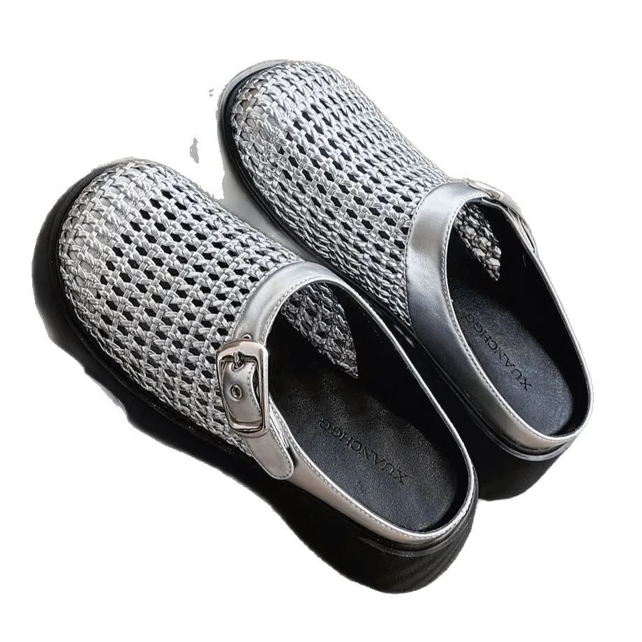 Damen Clogs mit stilvollem Wabenmuster und komfortablem Plateau Heidi Mode - Image 5