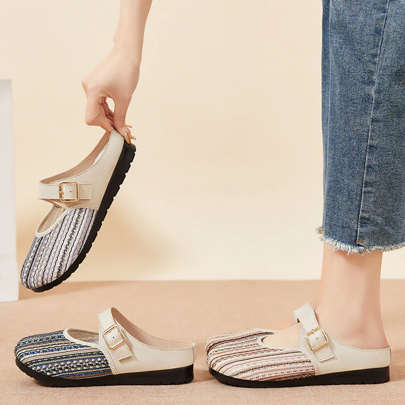 Damen Clogs mit verstellbarem Riemen und komfortablem Fußbett Heidi Mode - Image 4