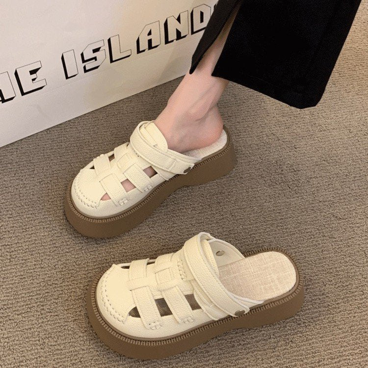 Damen Clogs mit verstellbaren Riemen und komfortablem Plateau Heidi Mode - Image 3
