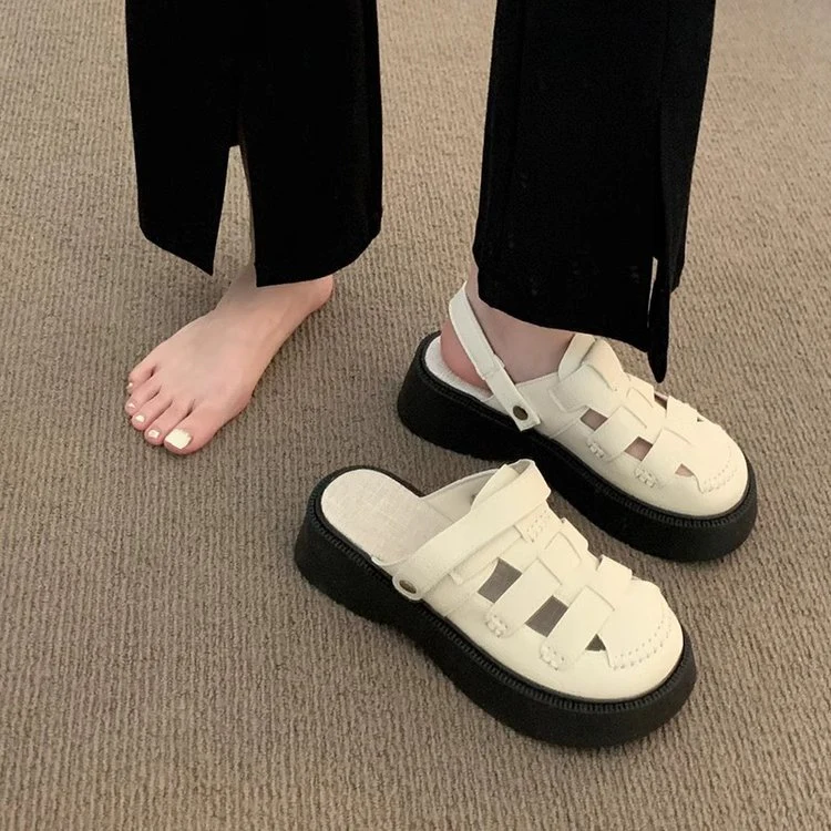 Damen Clogs mit verstellbaren Riemen und komfortablem Plateau Heidi Mode - Image 5