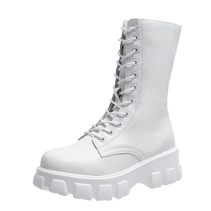 Damen Combat Boots mit extrastarker Profilsohle und modischem Schnürsystem Heidi Mode - Image 6