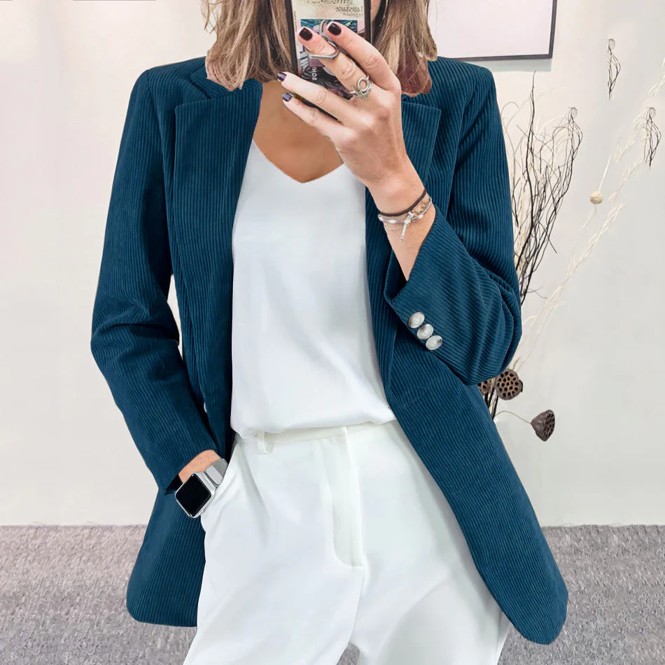 Damen Cordblazer mit Feiner Textur und Eleganten Details Heidi-Mode - Image 12