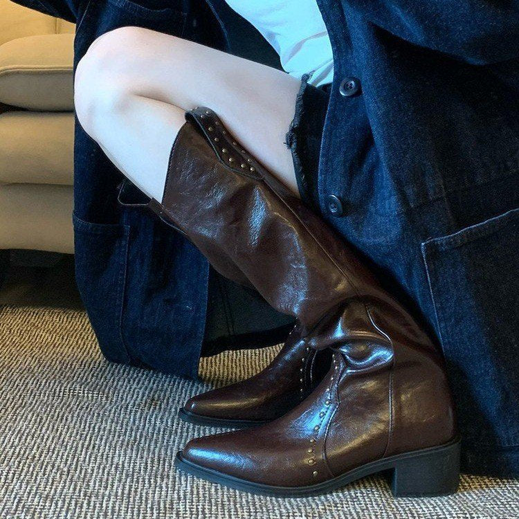 Damen Cowboy-Stiefel mit dekorativen Nieten Heidi Mode - Image 6