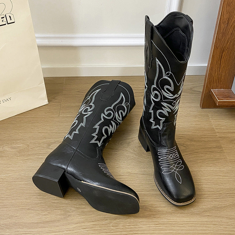 Damen Cowboystiefel im edlen Design mit detaillierter Stickerei Heidi Mode - Image 7