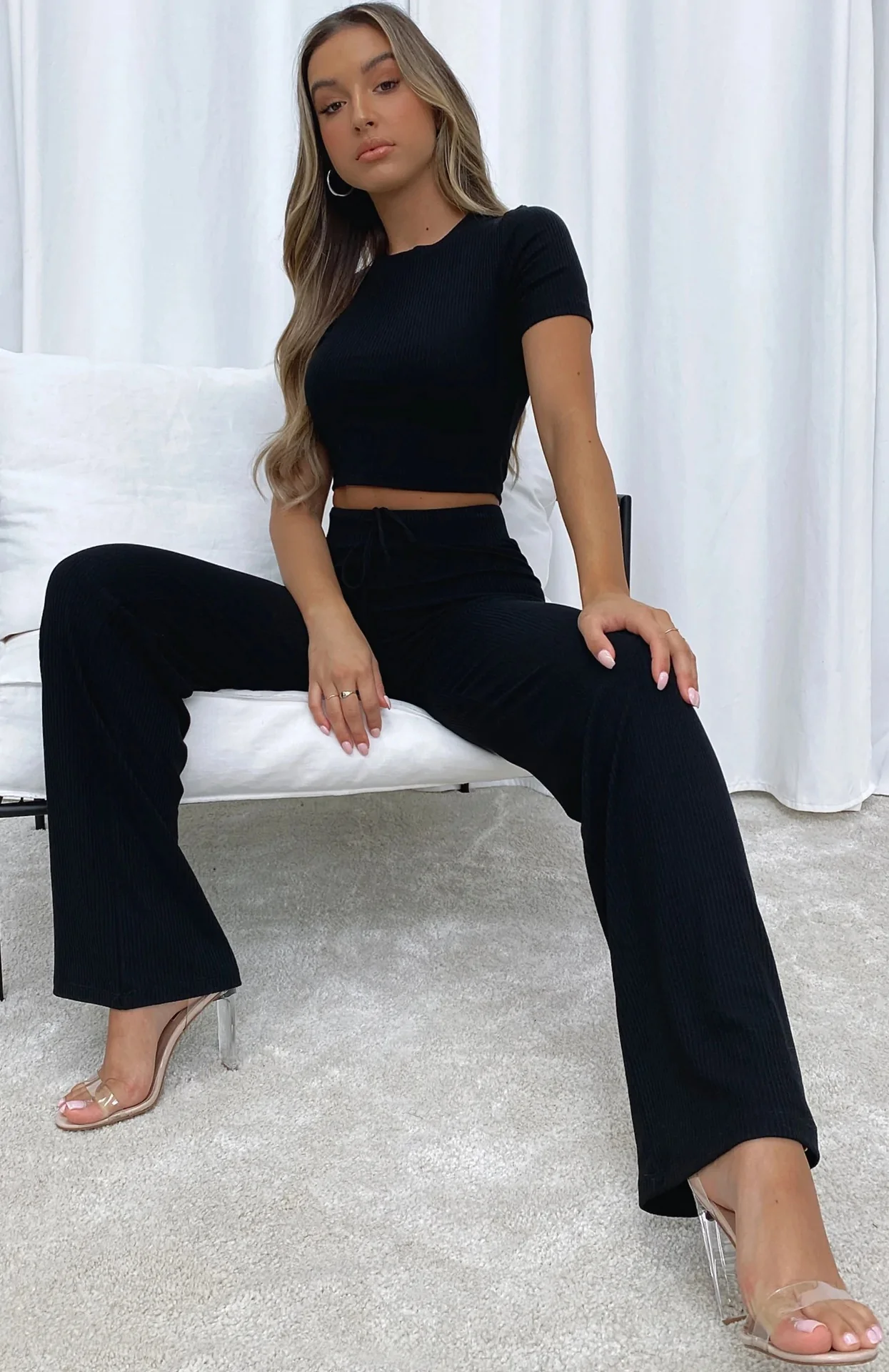 Damen Cropped Top und elegante Flared Pants Set Heidi-Mode - Image 9
