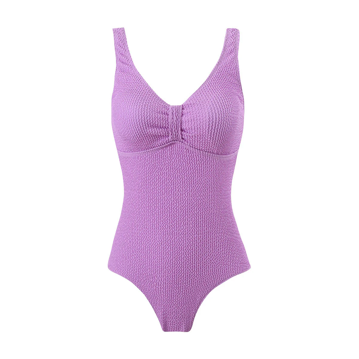 Damen Einteiliger Badeanzug mit Strukturiertem Obermaterial und Sportlichem Schnitt Heidi-Mode - Image 4