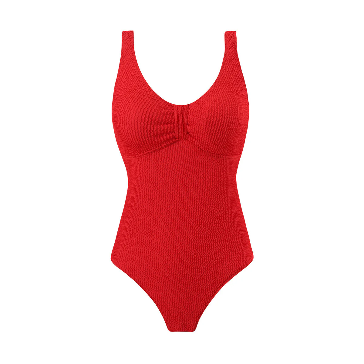 Damen Einteiliger Badeanzug mit Strukturiertem Obermaterial und Sportlichem Schnitt Heidi-Mode - Image 5