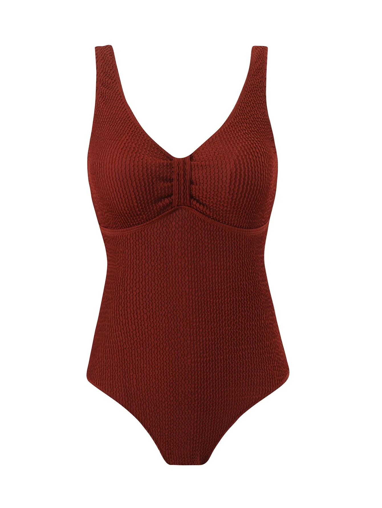 Damen Einteiliger Badeanzug mit Strukturiertem Obermaterial und Sportlichem Schnitt Heidi-Mode - Image 8