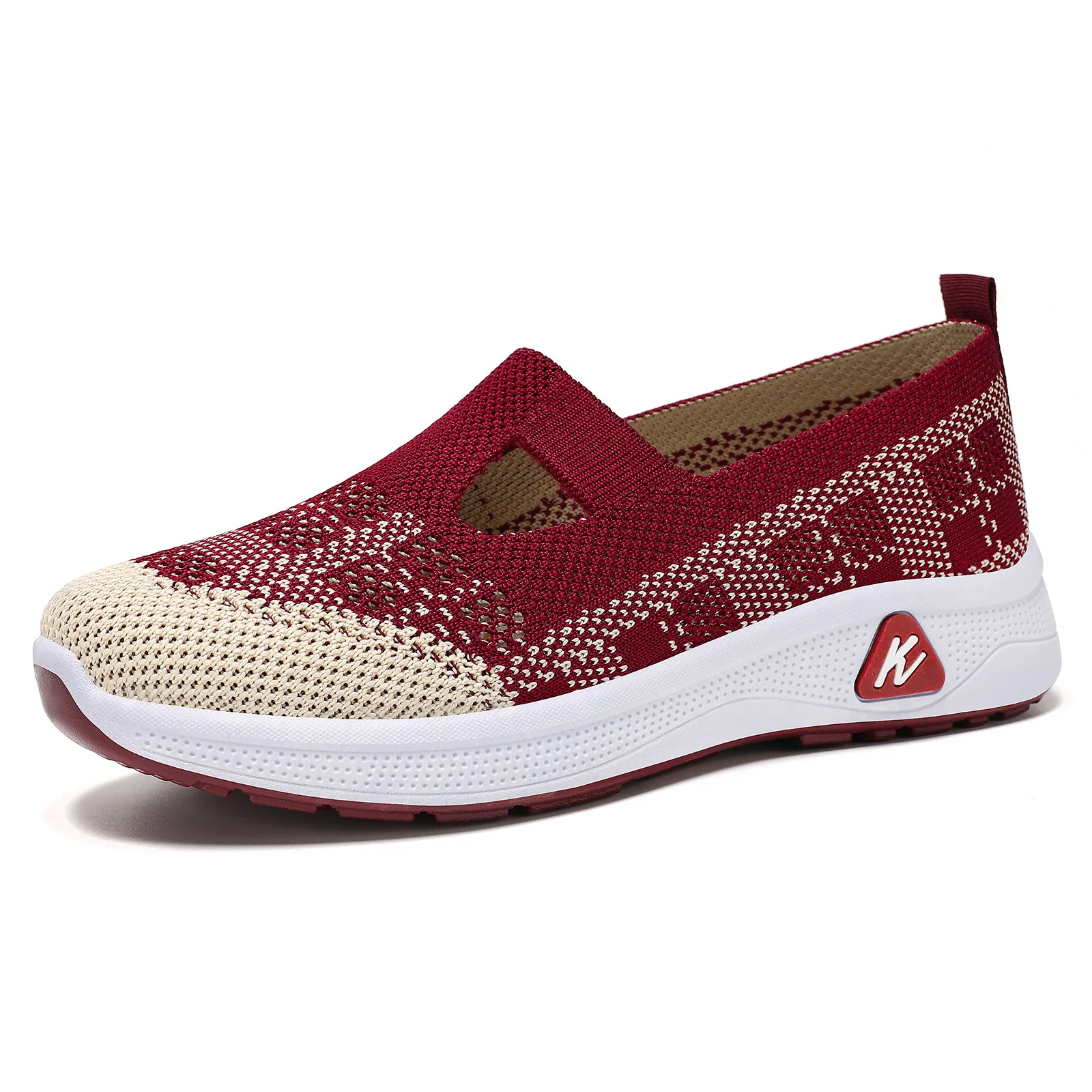 Damen Elastische Slip-On Laufschuhe mit atmungsaktivem Strickdesign Heidi Mode - Image 5