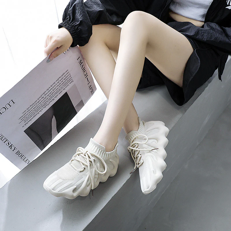 Damen elastische Sneakers mit rutschfester Sohle und atmungsaktivem Obermaterial Heidi Mode - Image 3