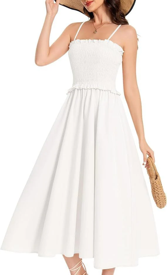 Damen Elastisches Maxikleid mit Rüschendetails und Geschmeidigem Material Heidi-Mode - Image 6
