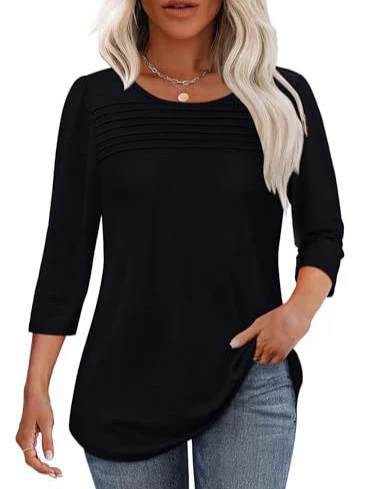 Damen Elegant geschnittenes Oberteil mit gerafften Details Heidi-Mode - Image 11