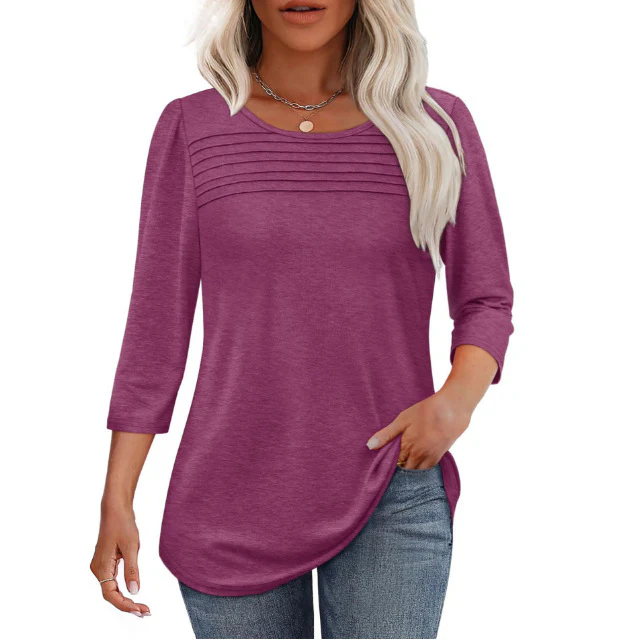 Damen Elegant geschnittenes Oberteil mit gerafften Details Heidi-Mode - Image 14