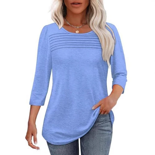 Damen Elegant geschnittenes Oberteil mit gerafften Details Heidi-Mode - Image 15