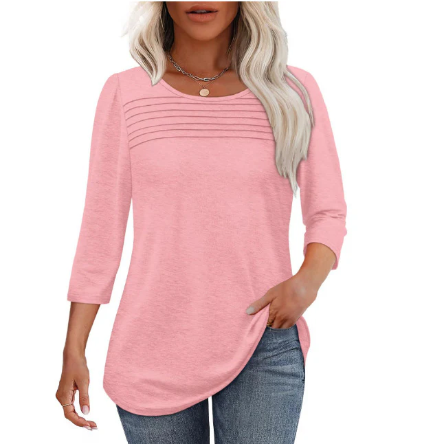 Damen Elegant geschnittenes Oberteil mit gerafften Details Heidi-Mode - Image 9