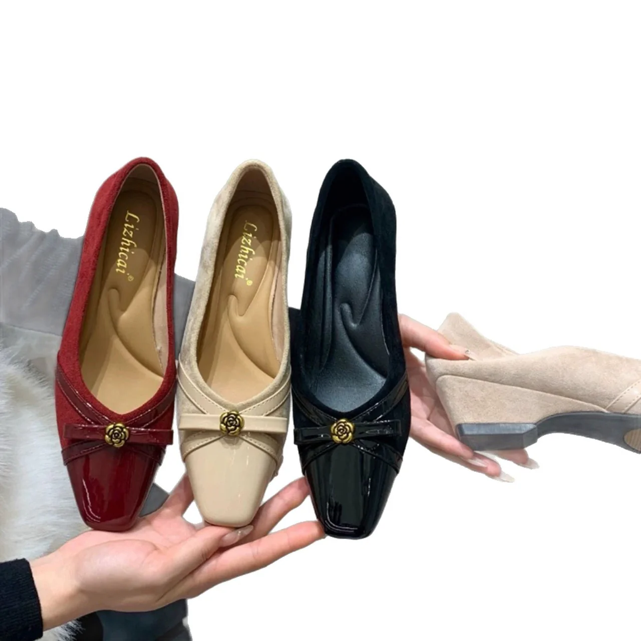 Damen Elegant geschnürte Ballerinas mit dekorativer Schleifenverzierung Heidi Mode - Image 5