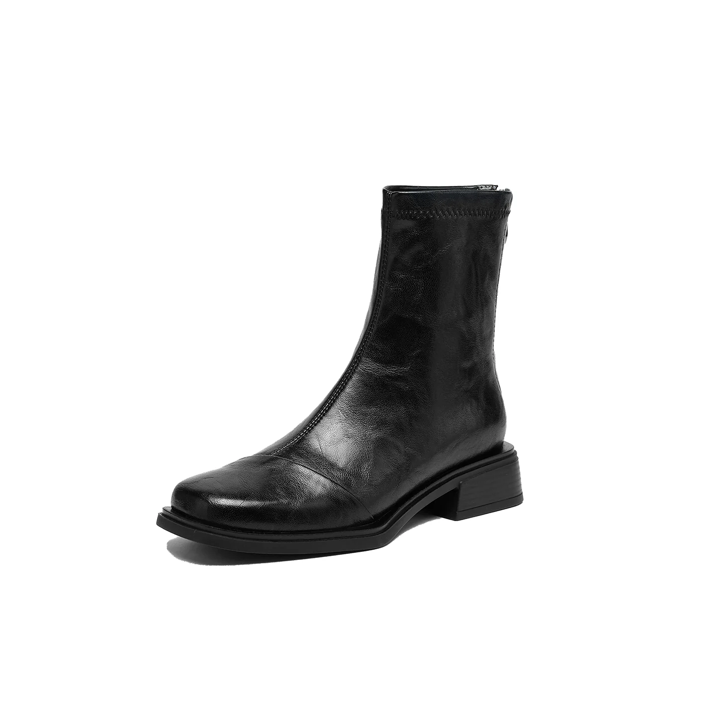 Damen elegante Ankle Boots mit modernem Reißverschluss und komfortablem Blockabsatz Heidi Mode - Image 7