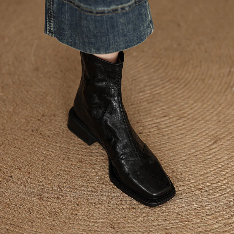 Damen elegante Ankle Boots mit modischer Metalloberfläche Heidi Mode