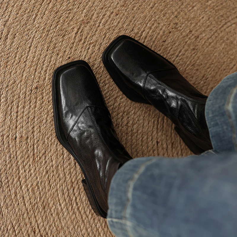Damen elegante Ankle Boots mit modischer Metalloberfläche Heidi Mode - Image 3
