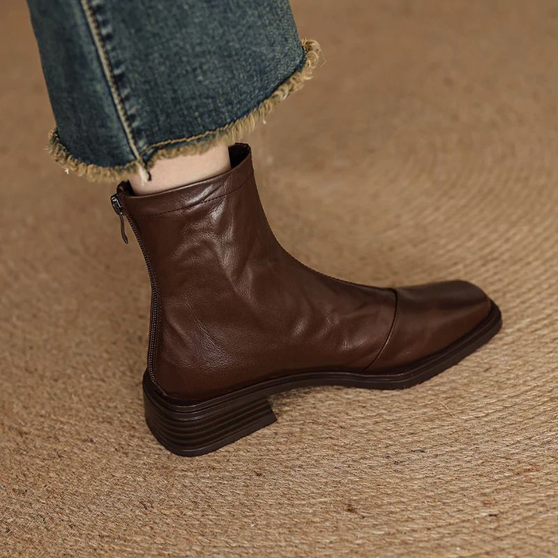 Damen elegante Ankle Boots mit modischer Metalloberfläche Heidi Mode - Image 4